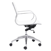 Glider Low Back Office Chair - White - ZM-100375
