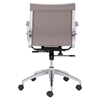 Glider Low Back Office Chair - Taupe - ZM-100376
