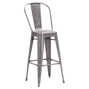 Elio Bar Chair - Gunmetal 