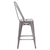 Elio Counter Chair - Gunmetal - ZM-106121