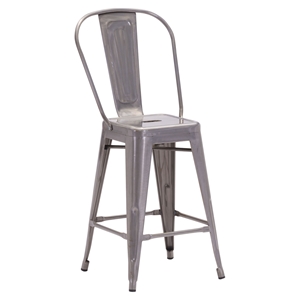 Elio Counter Chair - Gunmetal 