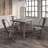 Olympia Square Dining Table - Steel, Gunmetal - ZM-109125