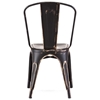 Elio Dining Chair - Steel, Antique Black Gold - ZM-108143