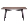 Titus Rectangular Dining Table - Rustic Wood - ZM-109127