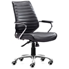 Enterprise Low Back Ribbed Office Chair - Chrome Steel, Black - ZM-205164