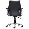 Enterprise Low Back Ribbed Office Chair - Chrome Steel, Black - ZM-205164
