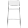 Dolemite 26" Counter Stool - Stainless Steel, White - ZM-300189