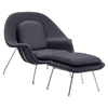 Nursery Chair and Ottoman - Light Gray - ZM-501153