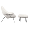 Nursery Chair and Ottoman - White - ZM-501154