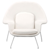 Nursery Chair and Ottoman - White - ZM-501154