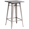 Olympia Square Bar Table - Steel, Gunmetal - ZM-601189