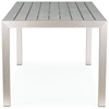 Metropolitan Outdoor Dining Table - Brushed Aluminum, Teak - ZM-701861