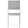 Metropolitan Outdoor Woven Side Chair - Brushed Aluminum - ZM-701866