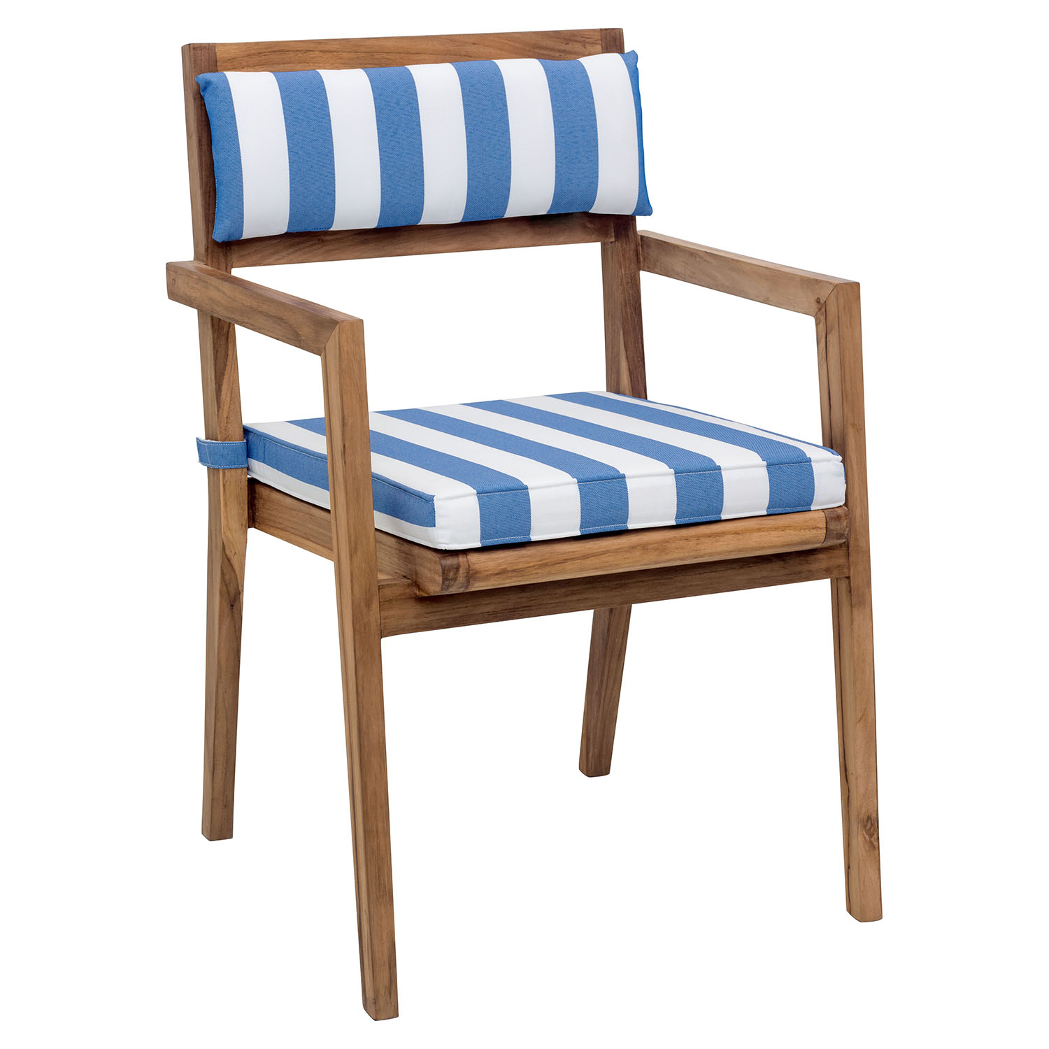Nautical Chair Back Cushion Blue and White DCG Stores