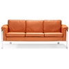 Singular Modern Sofa - Chrome Steel, Terracotta - ZM-900168