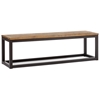 Civic Center Bench - Antique Metal, Planked Wood Top - ZM-98124