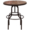 Twin Peaks Round Bistro Table - Antique Metal, Distressed Natural - ZM-98180
