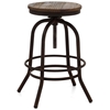 Twin Peaks 24" Backless Counter Stool - Distressed Natural - ZM-98184
